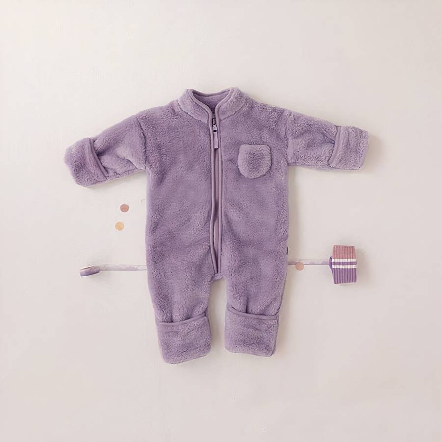 Barboteuse en molleton doux pour nouveau-né fille et garçon