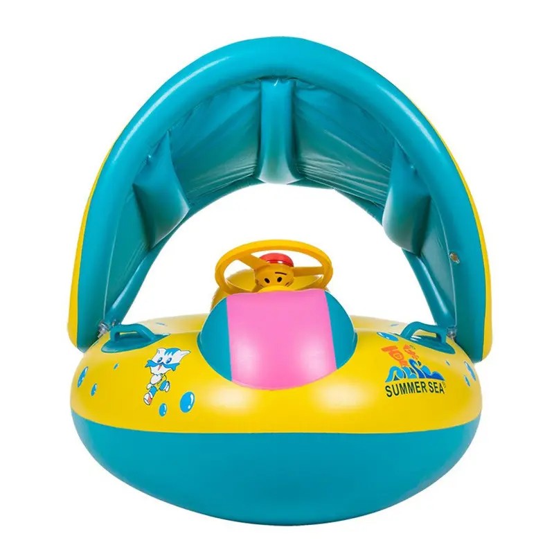 Bouée gonflable bébé avec parasol