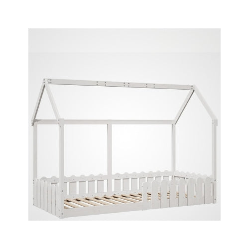 Lit Cabane Montessori 90x190 en Bois Massif pour enfant 2 ans et plus
