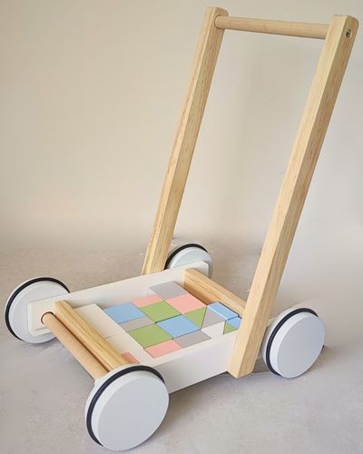 Chariot de marche et blocs de construction | Motricité pour les 1-3 ans